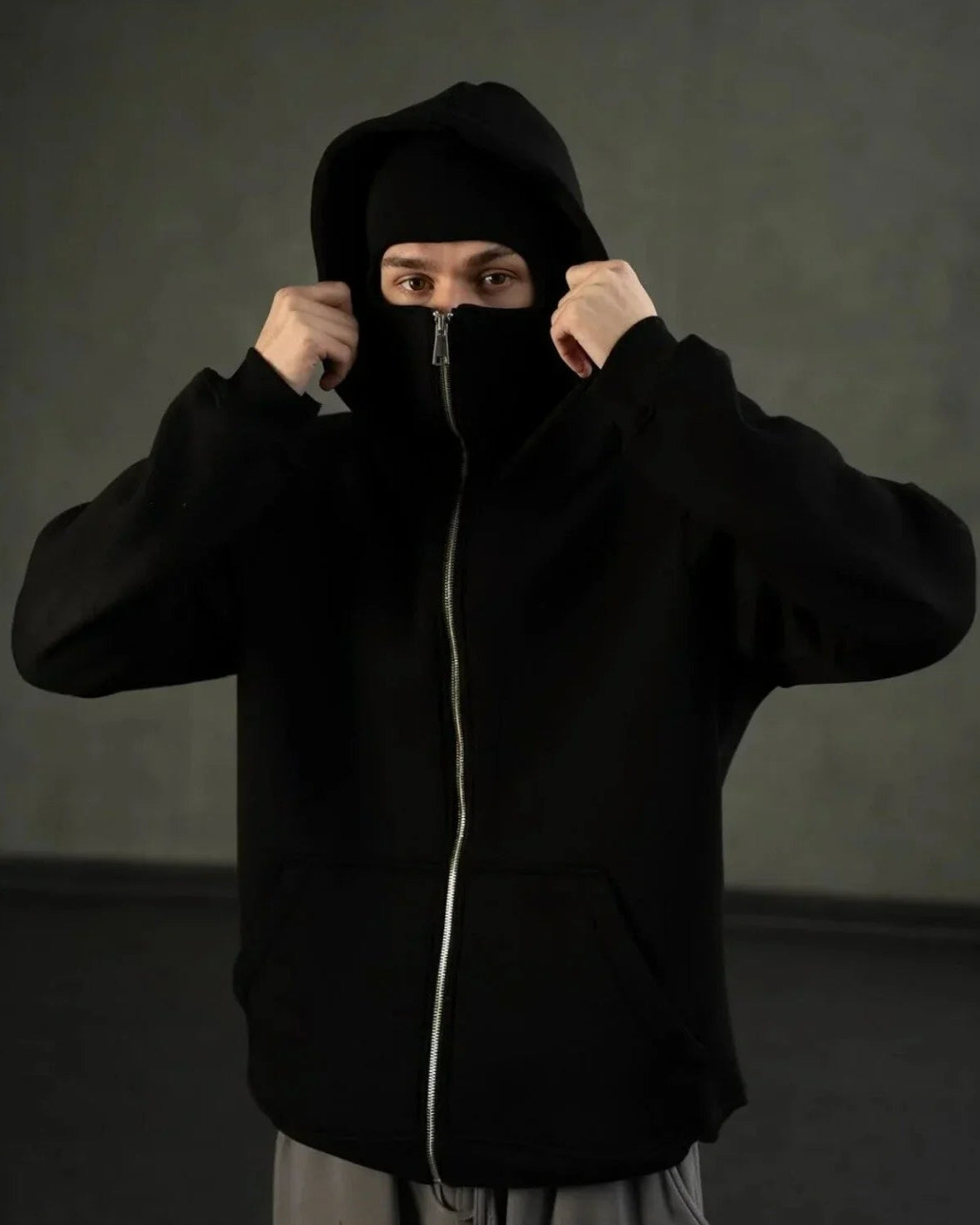Ninjaclava™ 3 İplik Kar Maskeli Ninja Hırka Polar